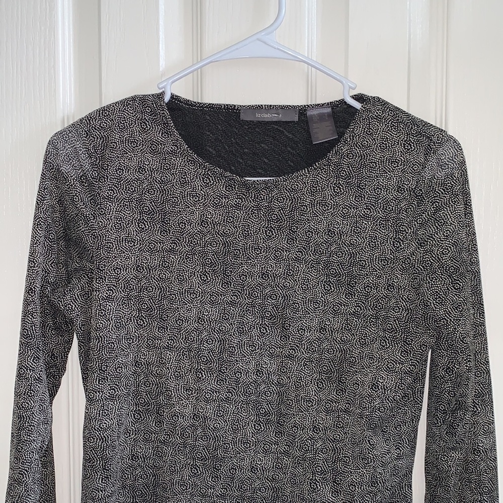 black sheer top, size S